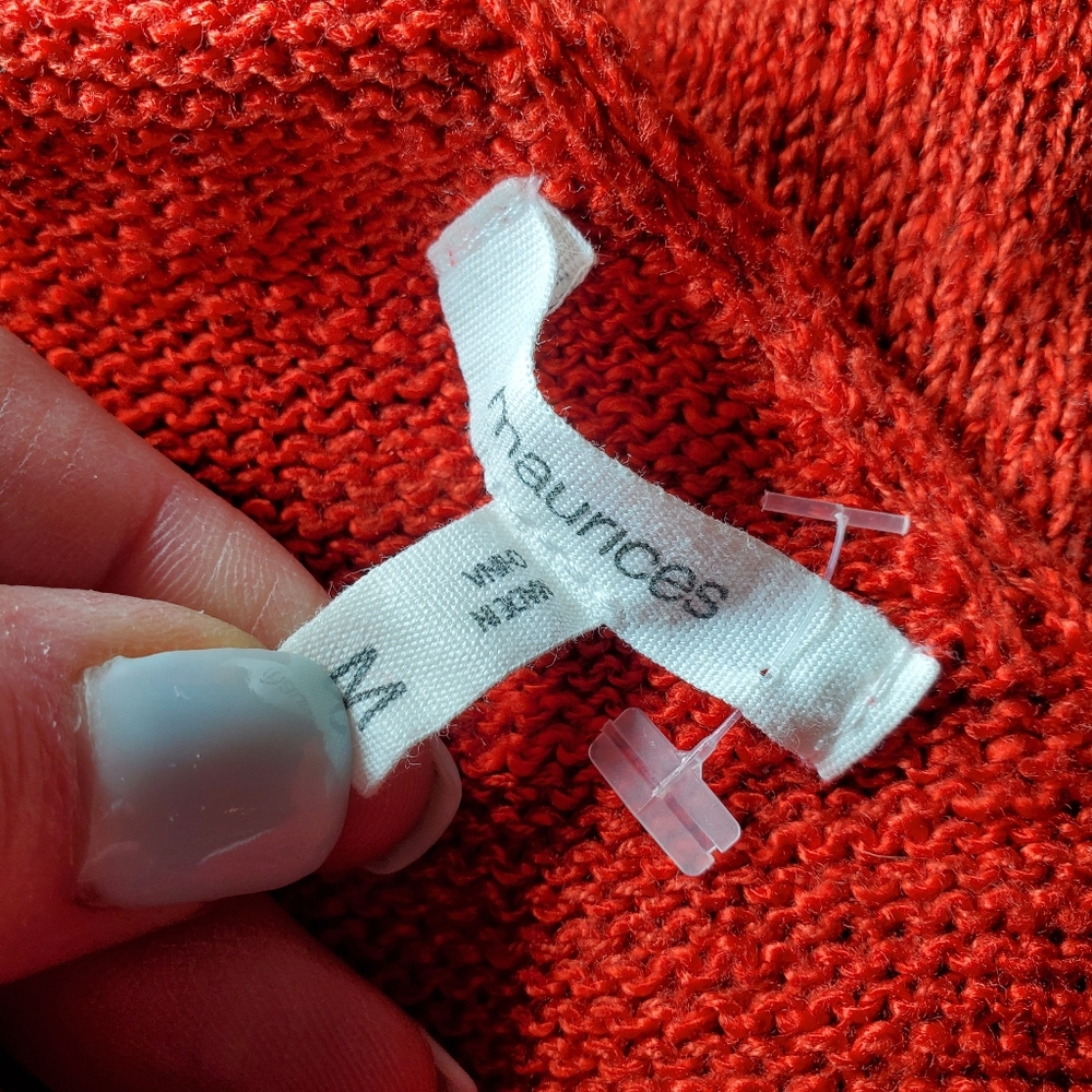 Maurices Red & White Star Sweater Tank Top Size Medium NWOT - Picture 3 of 16